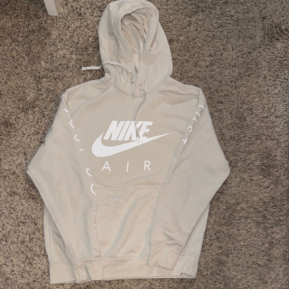 Nike Men's Cream Hoodie